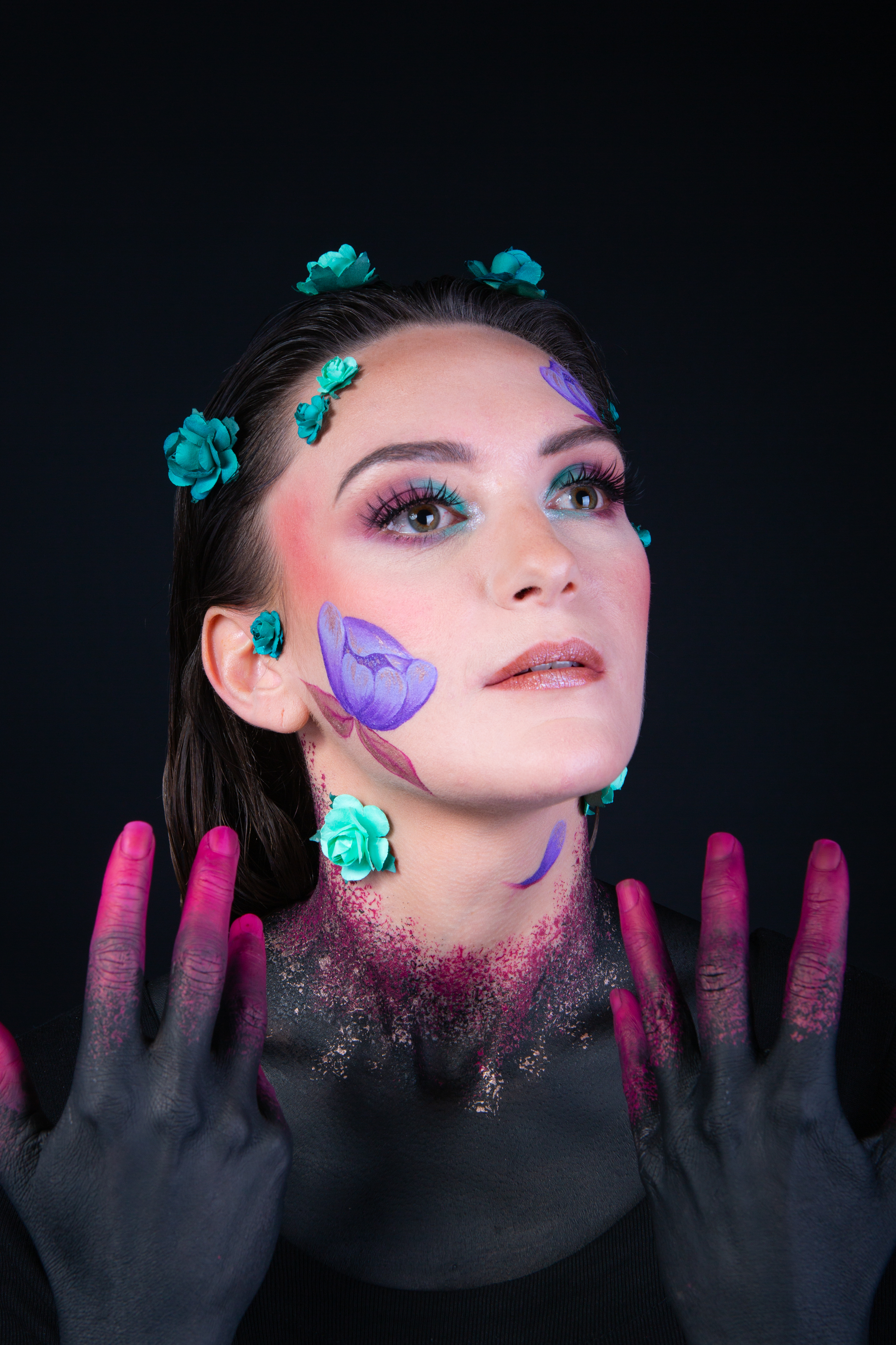 Maquillage artistique par Natasha GARNIER-FROSSARD, modèle Lisa HERNANDEZ, photo Vladimir TANKOVITCH